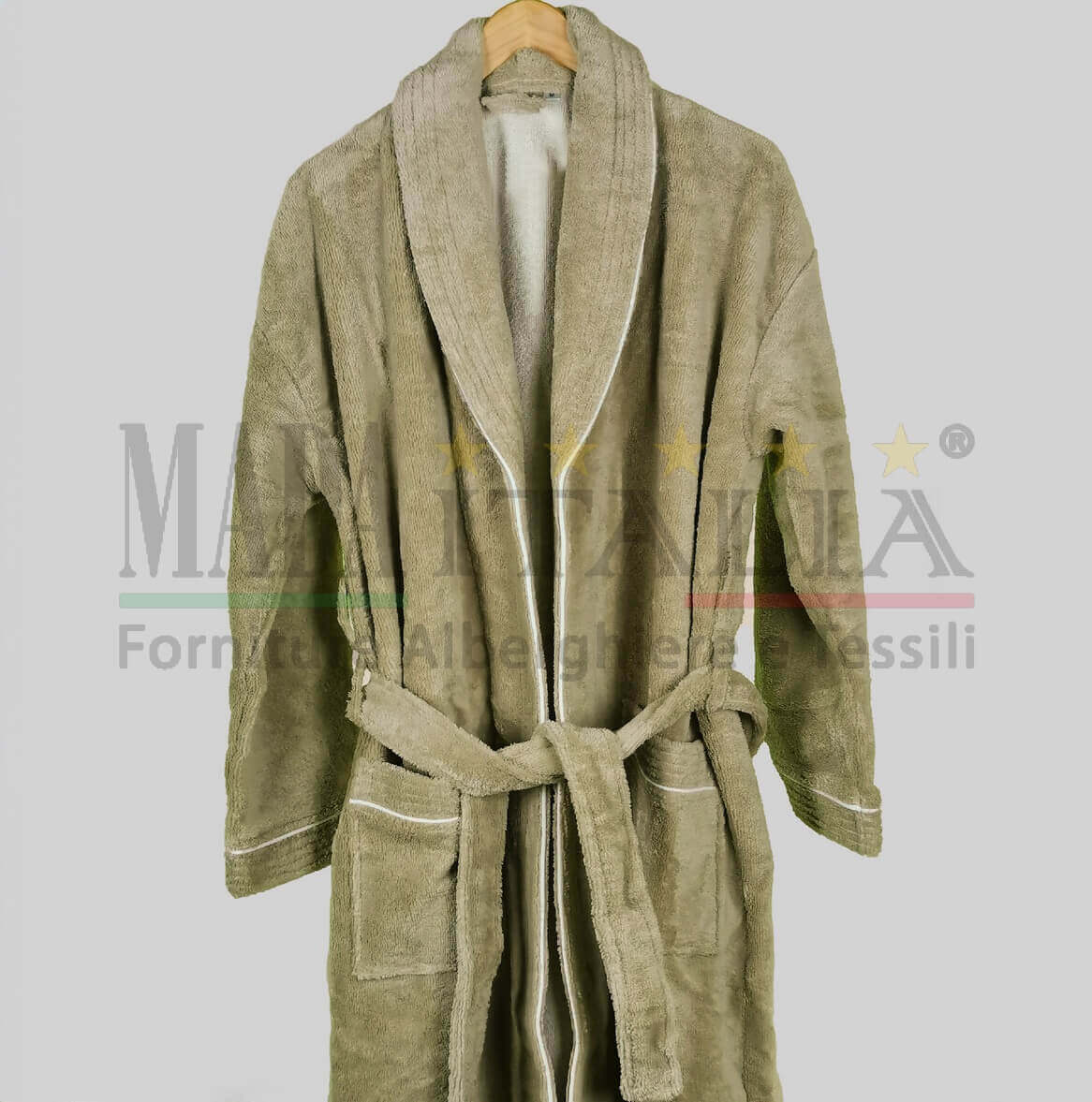 Vendita Accappatoi Soft Spugna Cotone Microfibra Velour Tortora Vendita Accappatoi Soft Spugna Cotone Microfibra Velour Tortora