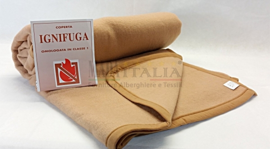 COPERTA IGNIFUGA HOTEL ANTIFIAMMA MISTO LANA 350 gr/mq - immagine 4