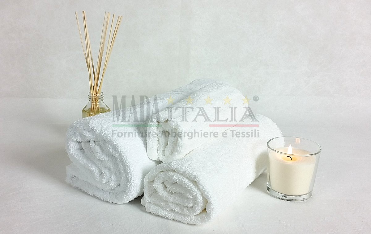 SET ASCIUGAMANI SPUGNA BAGNO "RIMINI" 400 gr/mq (3pz.) - immagine 3