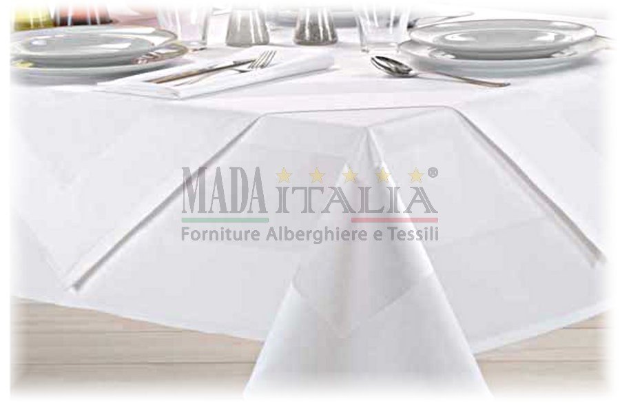 TOVAGLIOLO FASCIA RASO BIANCO 100% COTONE - immagine 4