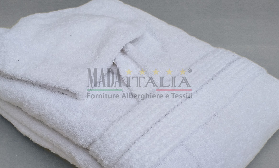Vendita Accappatoio Spugna Bianco Con Cappuccio Adriatico dettaglio