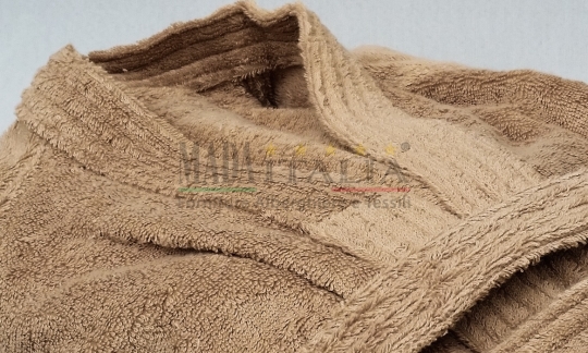 Vendita Accappatoio Spugna Cammello Kimono dettaglio