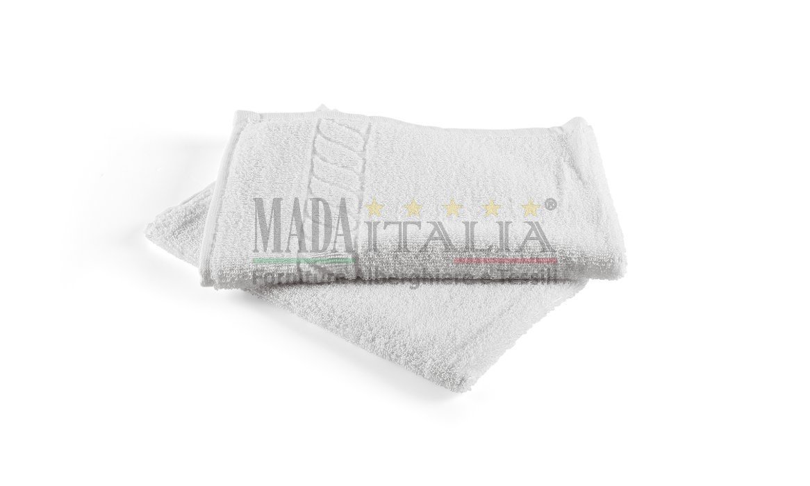ASCIUGAMANI SPUGNA BAGNO OSPITE "ONDA" 450 gr/mq 60x40cm. - immagine 3