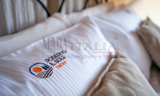 Vendita Federa Percalle Millerighe Personalizzata Ricamata