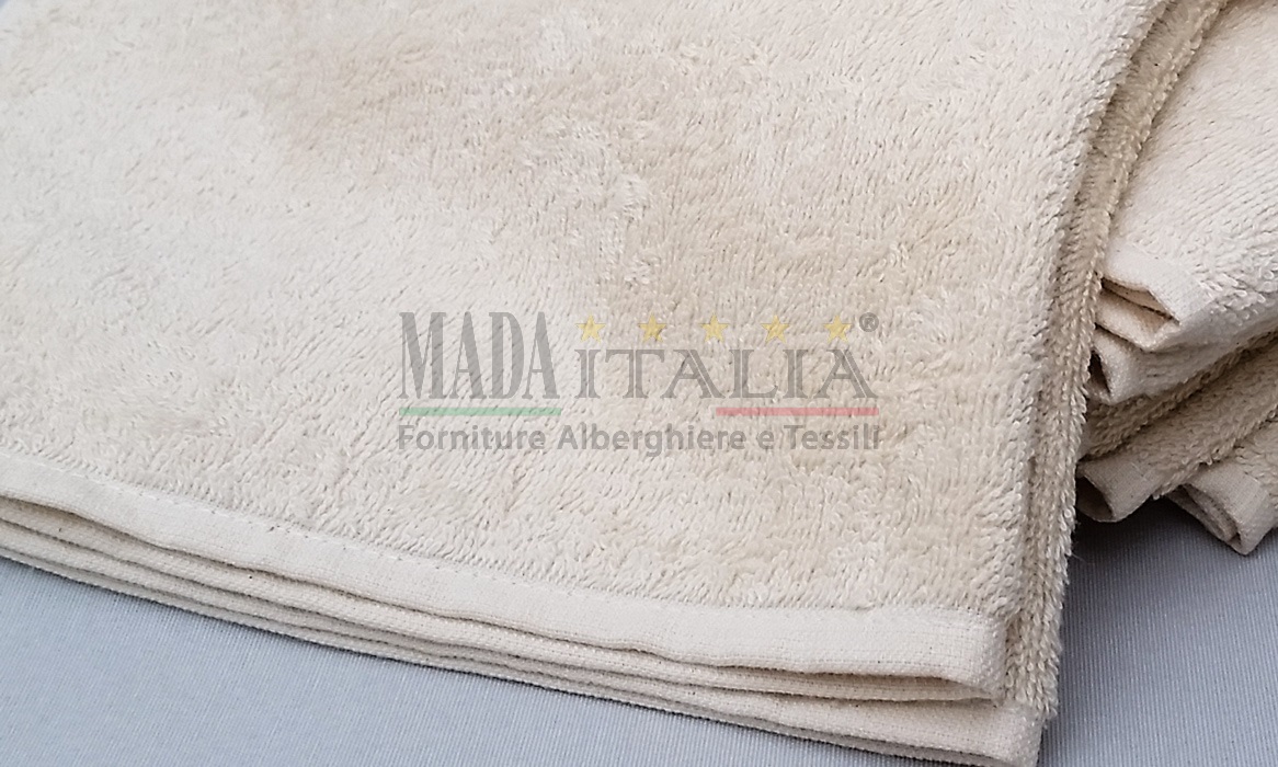 Set Asciugamani Spugna Bagno Ecru dettaglio