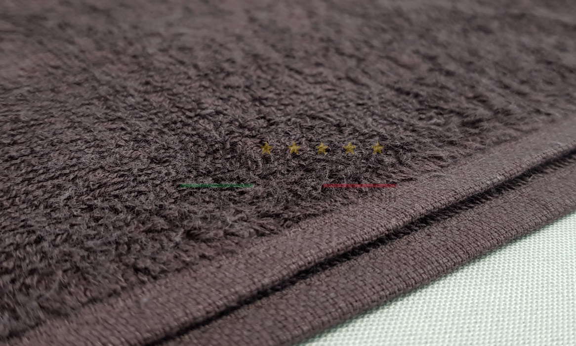 Vendita Asciugamano Spugna Colorata Testa Moro Dettaglio Orlo