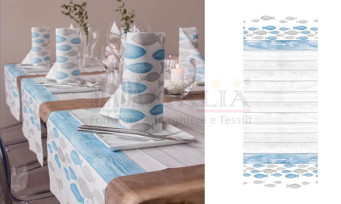 Vendita Runner Striscia Tavolo Monouso 120x48 Airlaid Mediterraneo Vendita Runner Striscia Tavolo Monouso 120x48 Airlaid Mediterraneo