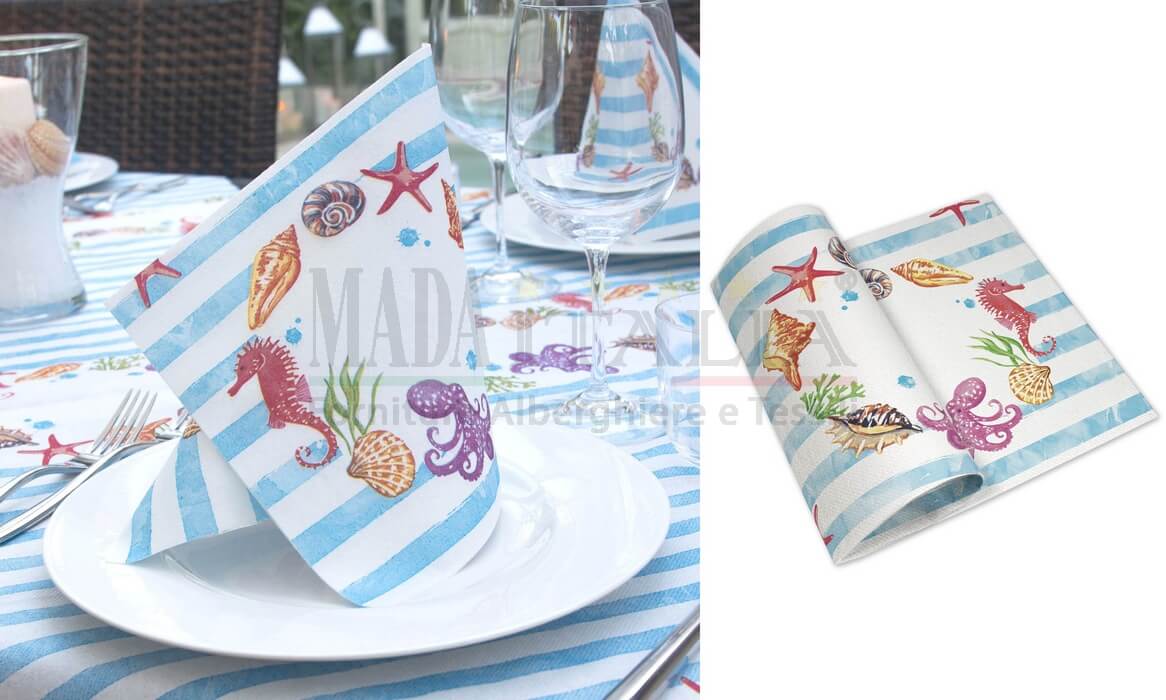 Vendita Tovagliolo Monouso Airlaid Plus Estate 40x40 cm Vendita Tovagliolo Monouso Airlaid Plus Estate 40x40 cm