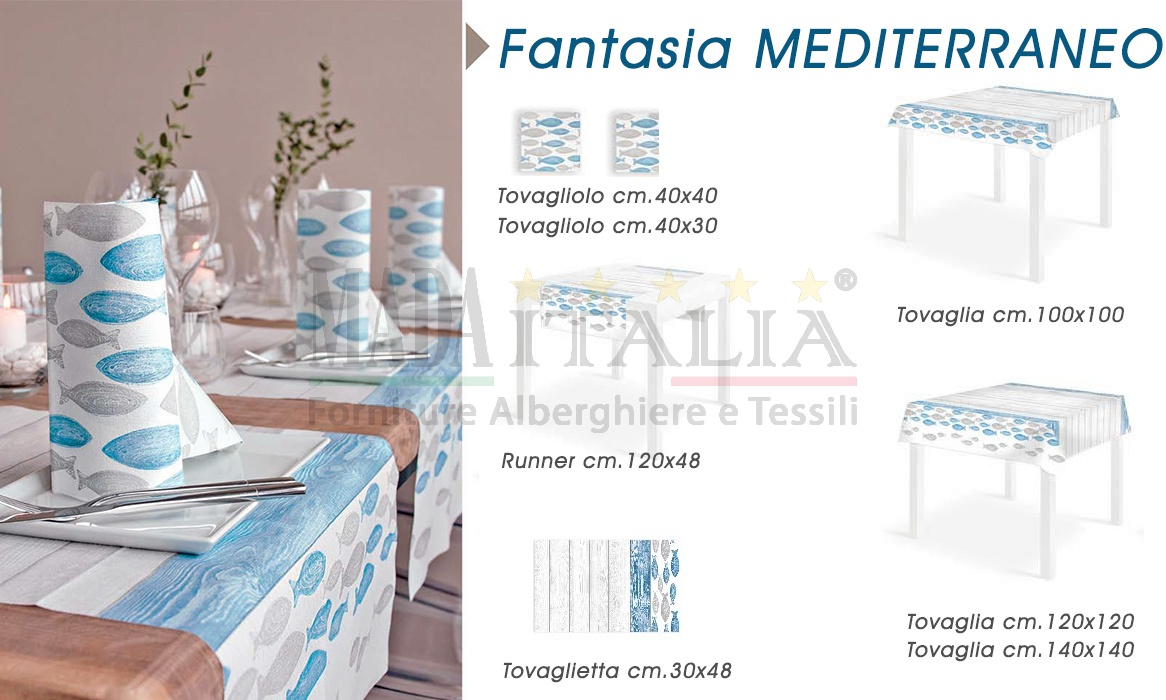 Vendita Tovagliato Monouso Mare Mediterraneo Vendita Tovagliato Monouso Mare Mediterraneo