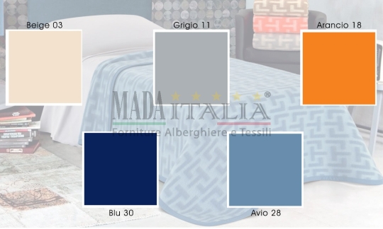 Vendita Coperta Hotel Jacquard Letto Misto Lana Tucson Colori
