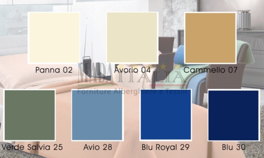 Vendita Coperta Ignifuga Hotel Antifiamma Tinta Unita Misto Lana Colori