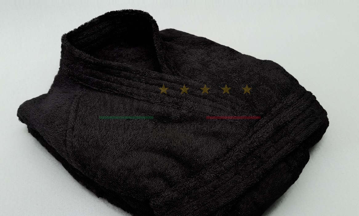 Vendita Accappatoio Kimono Spugna Turca Nero IDH Vendita Accappatoio Kimono Spugna Turca Nero IDH