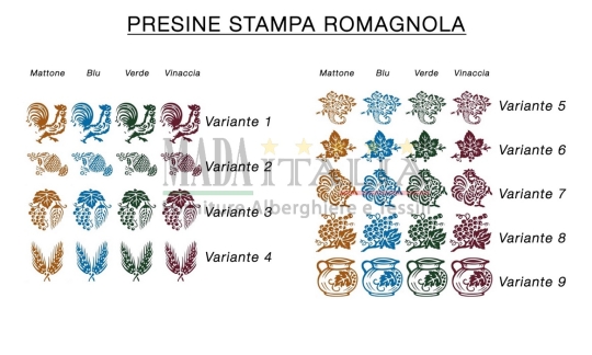 Vendita Presine Cucina Stampa Romagnola Colori e Fantasie