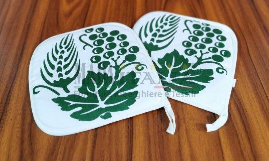 Vendita Presine Cucina Stampa Romagnola Set 2 Pezzi Verde