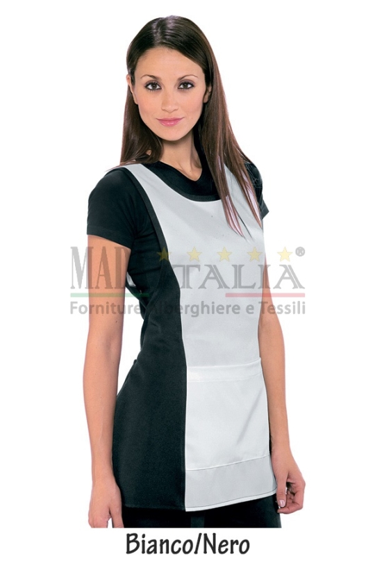 Vendita Camice Corto Estetista Parrucchiera Papete Bianco/Nero