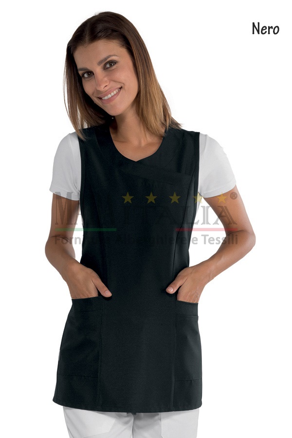 Vendita Casacca Estetista Parrucchiera Corto Malibu Nero Vendita Casacca Estetista Parrucchiera Corto Malibu Nero