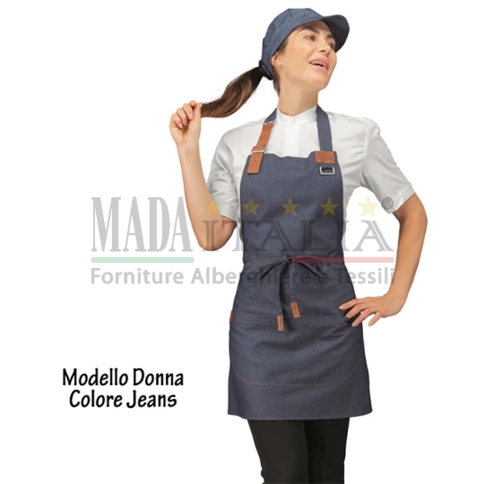 Vendita Grembiule Pettorina Bretella Regolabile Donna Jeans