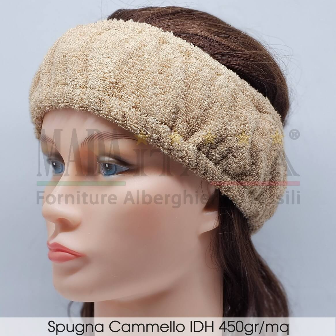Vendita Fascia Capelli Elastica Spugna Cammello Vendita Fascia Capelli Elastica Spugna Cammello