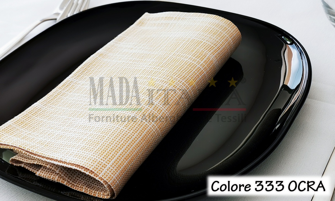 Vendita Tovaglioli Flambe puro cotone colore ocra Vendita Tovaglioli Flambe puro cotone colore ocra