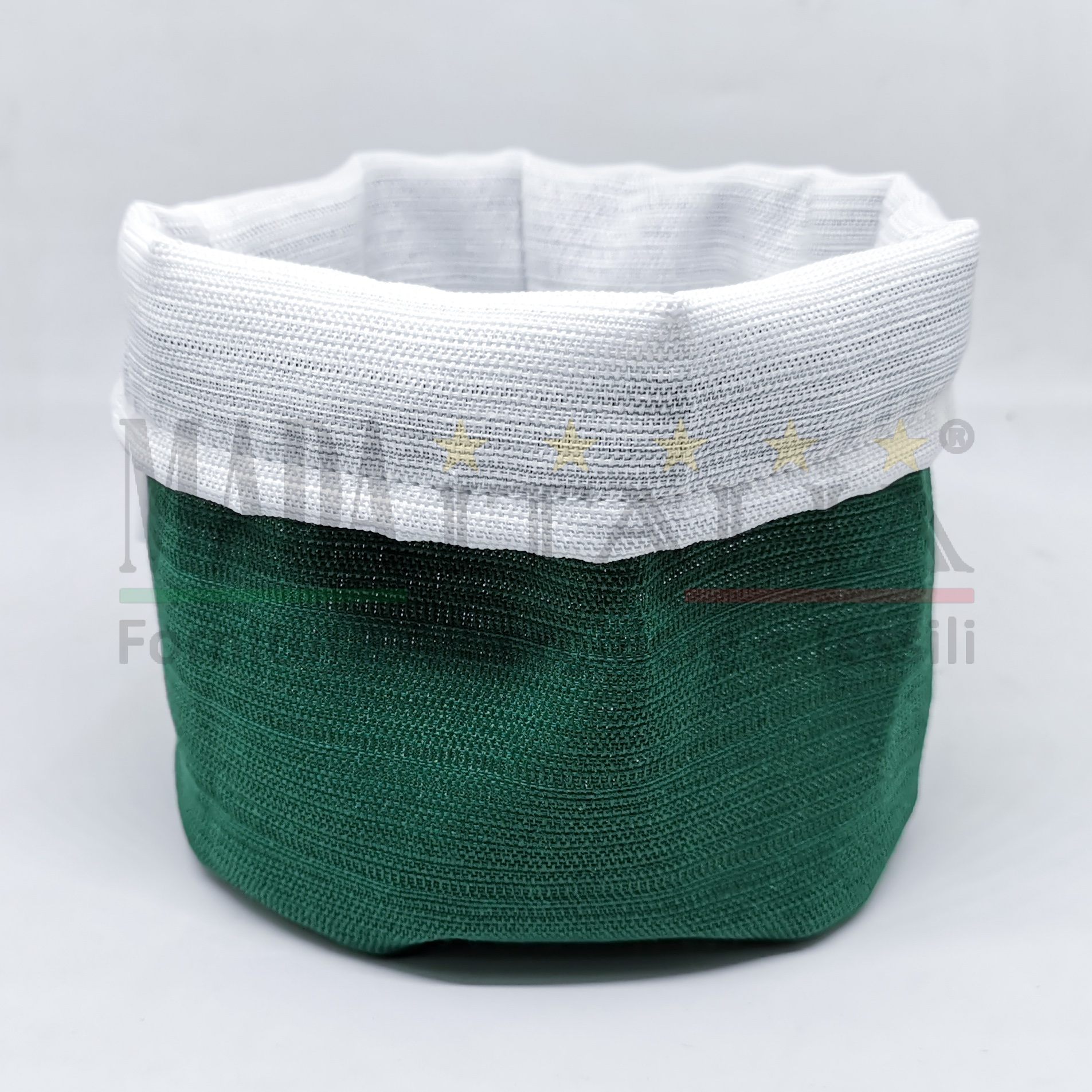 Vendita Cestino portapane stoffa tavola ristorante verde_bianco Vendita Cestino portapane stoffa tavola ristorante verde_bianco