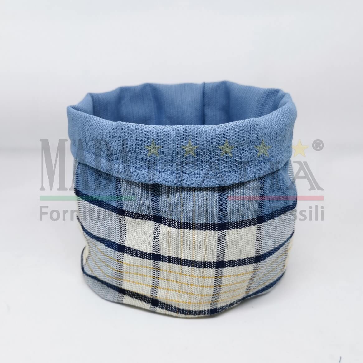 Vendita Cestino portapane stoffa tavola ristorante TARTAN BLU-AZZURRO Vendita Cestino portapane stoffa tavola ristorante TARTAN BLU-AZZURRO