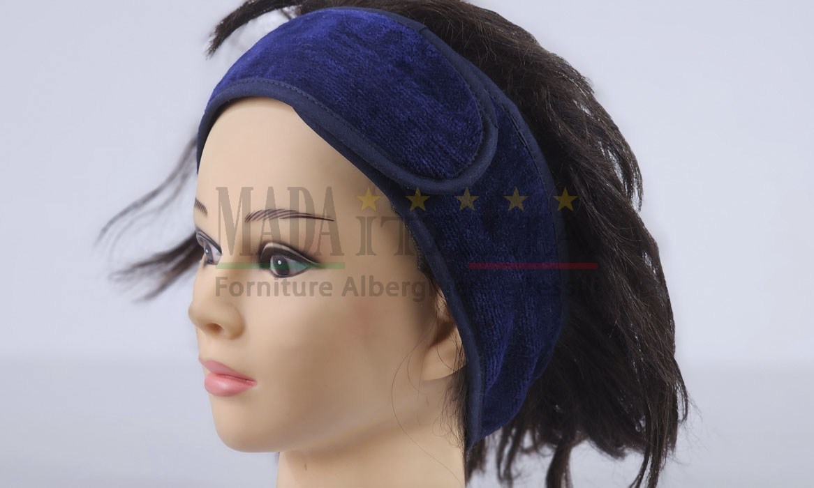 Vendita Fascia Capelli Apertura Strappo Spugna Ciniglia Blu Notte Vendita Fascia Capelli Apertura Strappo Spugna Ciniglia Blu Notte