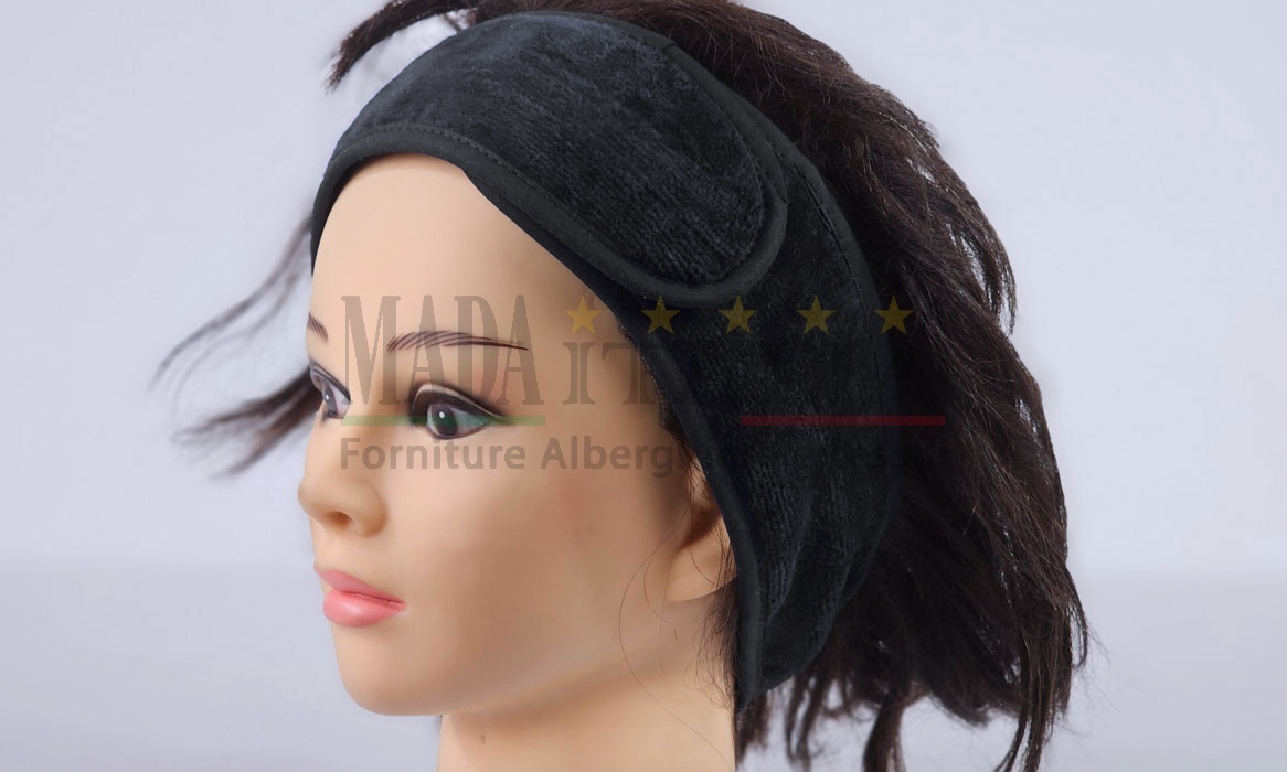 Vendita Fascia Capelli Apertura Strappo Spugna Ciniglia Nera Vendita Fascia Capelli Apertura Strappo Spugna Ciniglia Nera