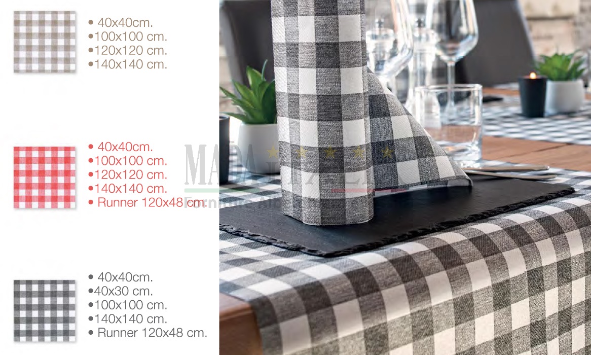 Vendita Tovaglie Tovaglioli Monouso Osteria Quadri Grandi Colori Vendita Tovaglie Tovaglioli Monouso Osteria Quadri Grandi Colori