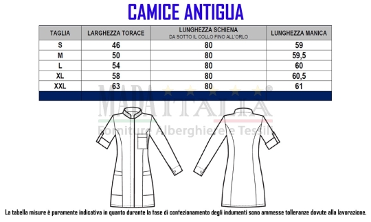 Vendita Casacca Estetista Manica Lunga Antigua