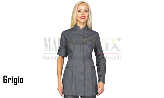 Vendita Casacca Estetista Manica Lunga Antigua Grigio 003012