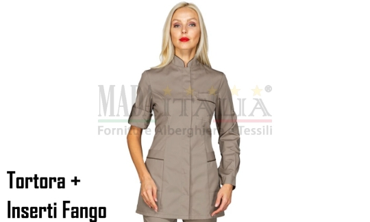 Vendita Casacca Estetista Manica Lunga Antigua Tortora+Fango003035