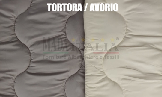 Vendita Trapunta Trapuntino Microfibra Onde Colore Tortora+Avorio