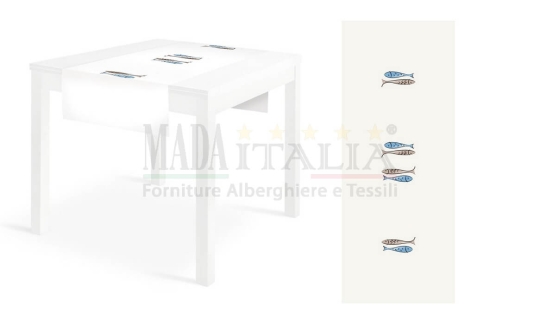 Vendita Runner Monouso Airlaid Plus 120x48 Alici Azzurro