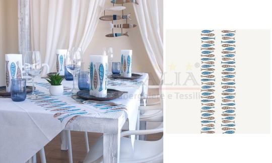 Vendita Tovaglia Coprimacchia Monouso Airlaid Mono100x100 Alici Azzurro