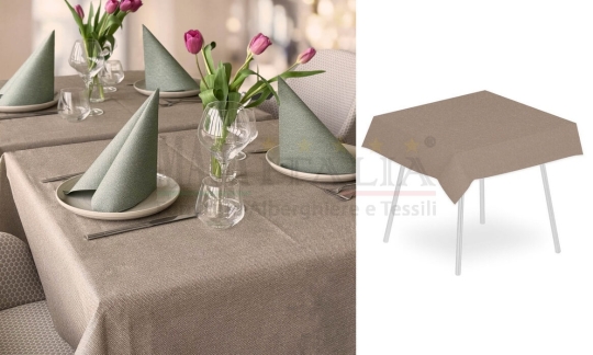 Vendita Tovaglia Monouso Airlaid Plus Tea 140x140 Terra