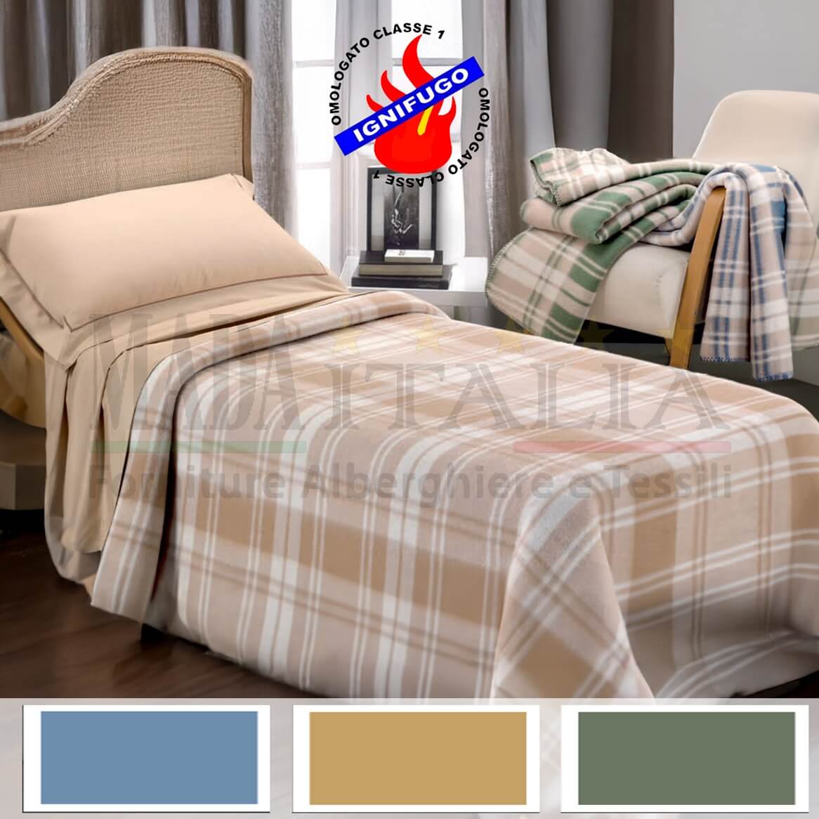 Vendita Coperta Ignifuga Hotel Scozia 450 grammi Copertina