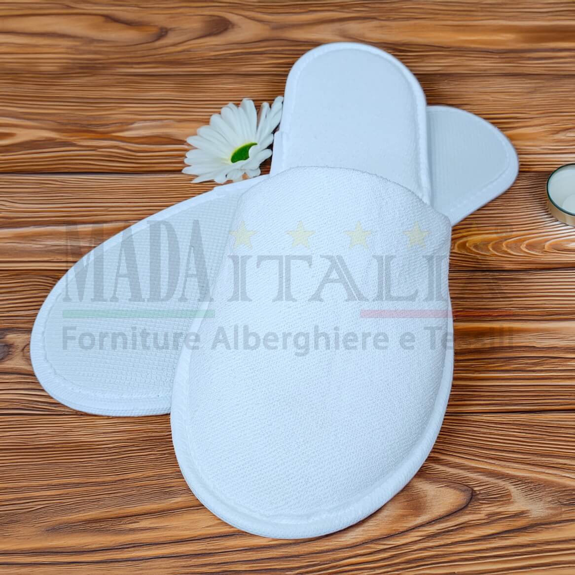 Vendita Ciabatte Spugna Centro Benessere Suola Gomma Punta Chiusa Copertina