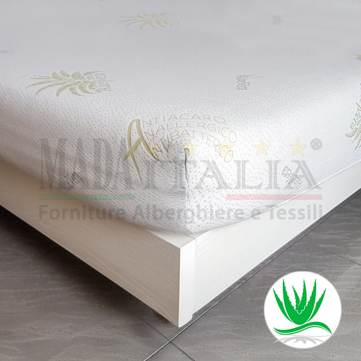 Vendita Coprimaterasso Antiacaro Aloe Vera Antistress Anallergico Copertina