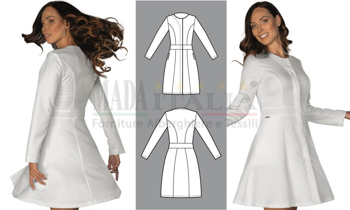 Vendita Abitino Salonicco Manica Lunga Bianco 007210 Vendita Abitino Salonicco Manica Lunga Bianco 007210