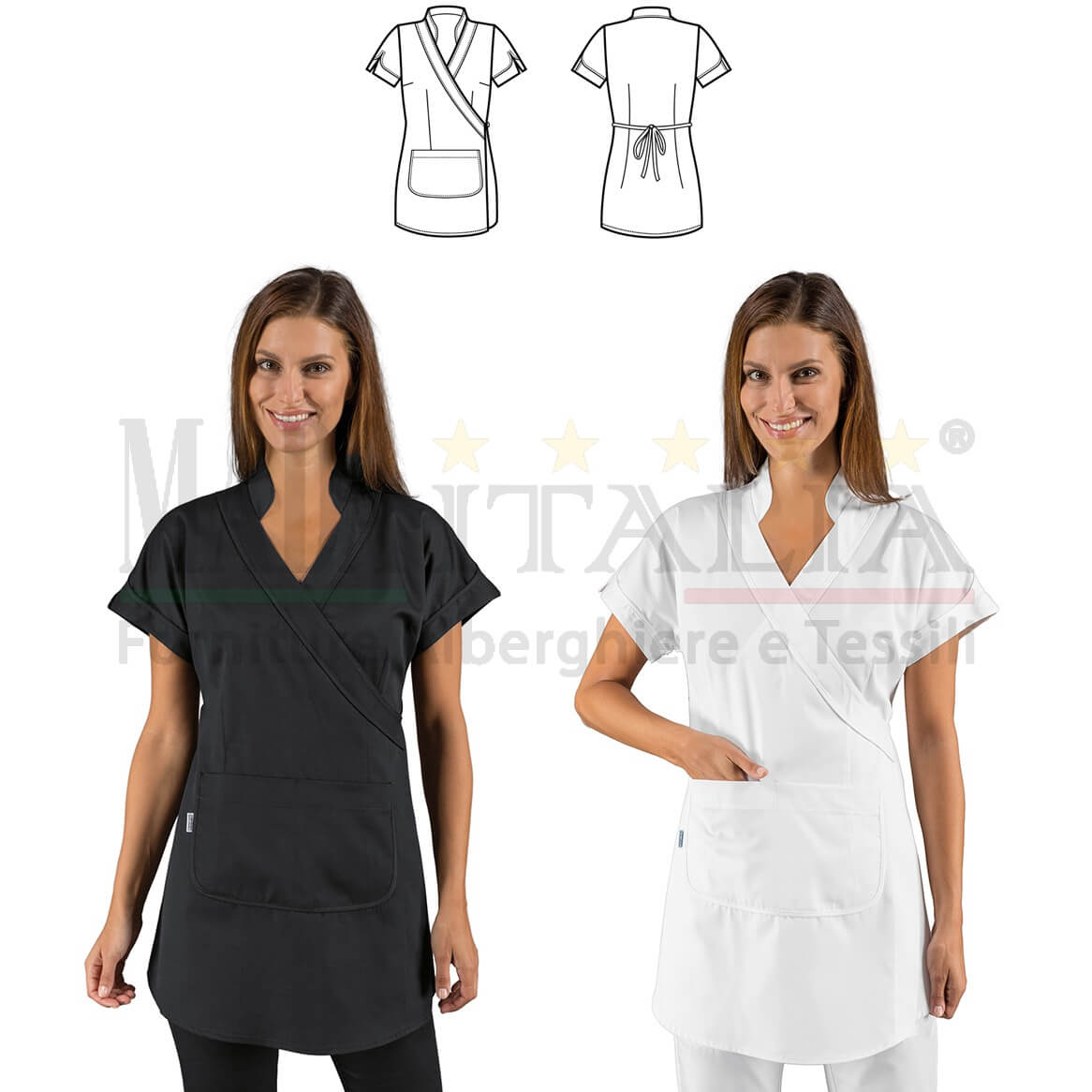 Vendita Camice Estetista Kimono Tahiti Copertina