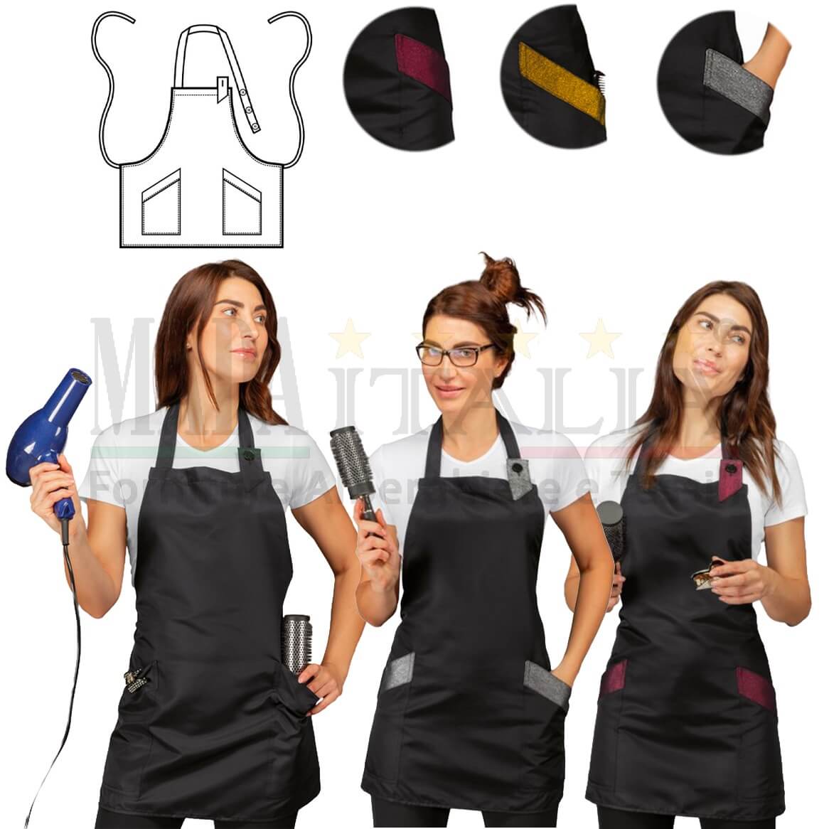 Vendita Grembiule Antimacchia Sherry Per Parrucchieri Estetiste Copertina