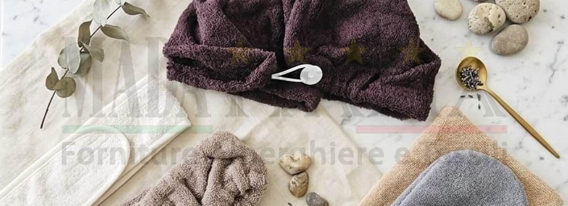 Vendita Accessori Spugna Manopole Fasce Capelli Turbanti Spa Centri Estetici Copertina