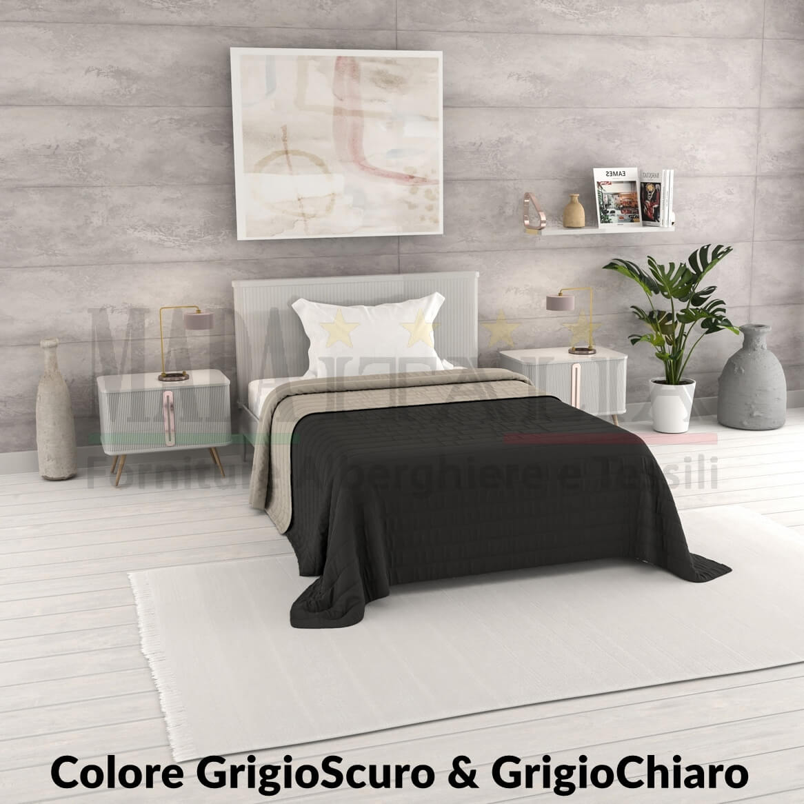 Vendita Copriletto Trapuntino Estivo Bicolore Singolo Piazza Mezza GrigioScuro GrigioChiaro Vendita Copriletto Trapuntino Estivo Bicolore Singolo Piazza Mezza GrigioScuro GrigioChiaro