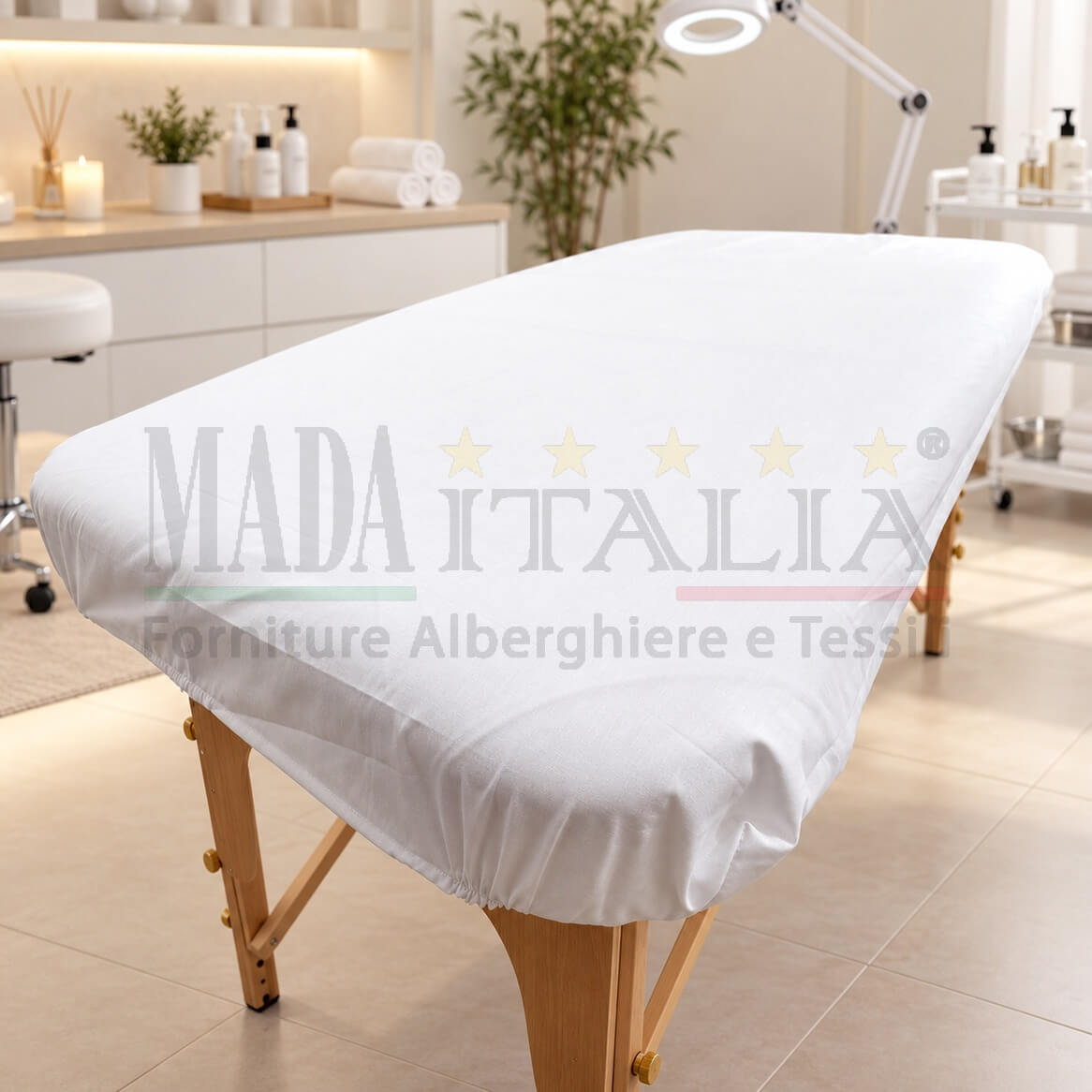 Vendita Lenzuolo Coprilettino Massaggi Elastici Angoli Tela Cotone Liscia